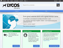 Tablet Screenshot of lycosdomains.com